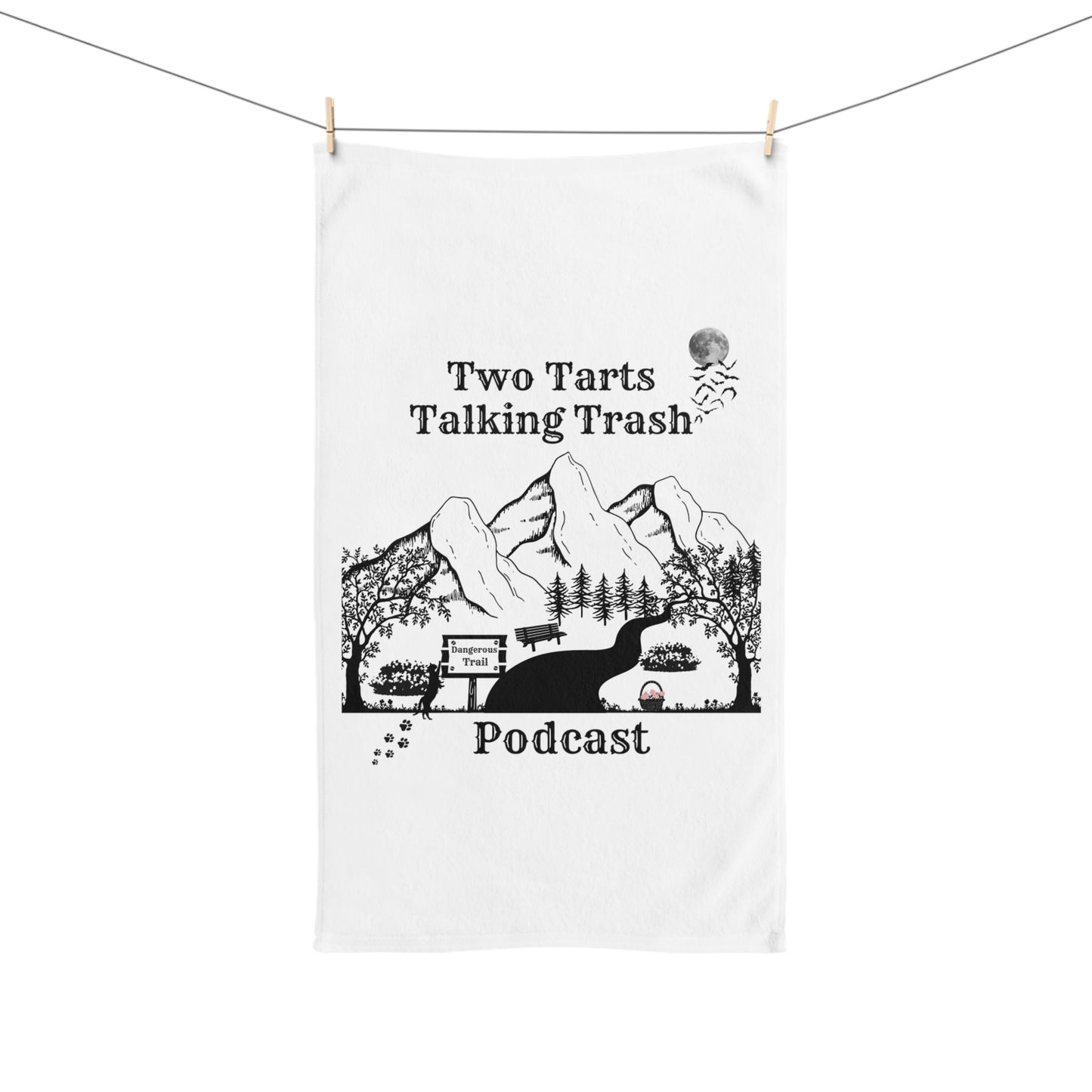 Two Tarts Talking Trash Podcast Trails Hand Towel