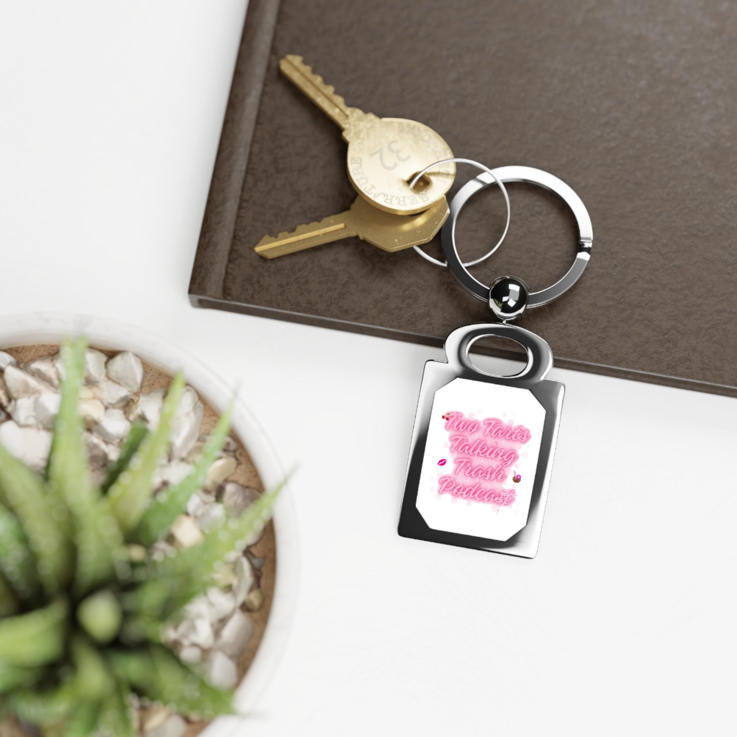 Two Tarts Bubble Pink Photo Keyring