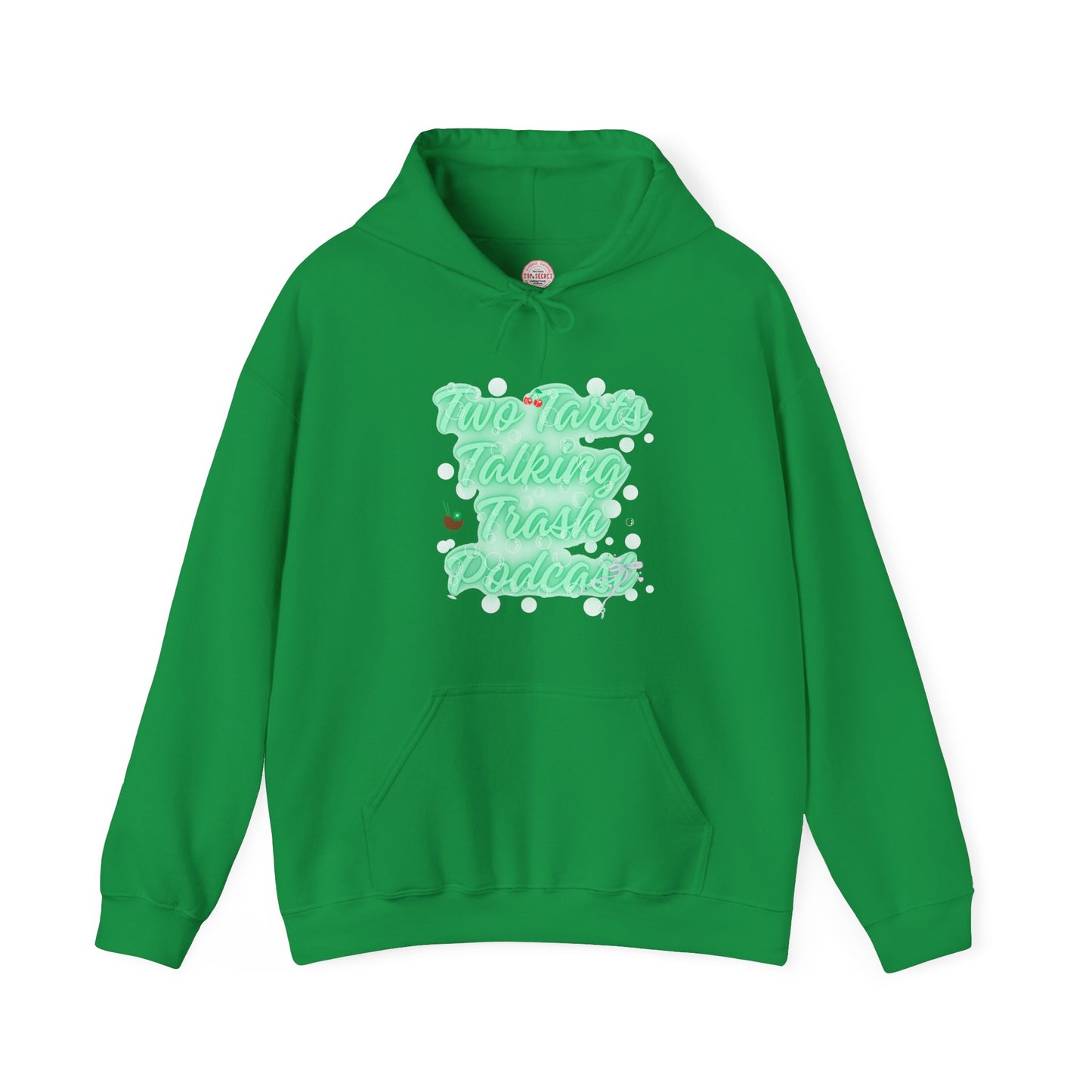 Two Tarts Talking Trash Podcast Green Bubble Unisex Heavy Blend™ Hooded Sweatshirt