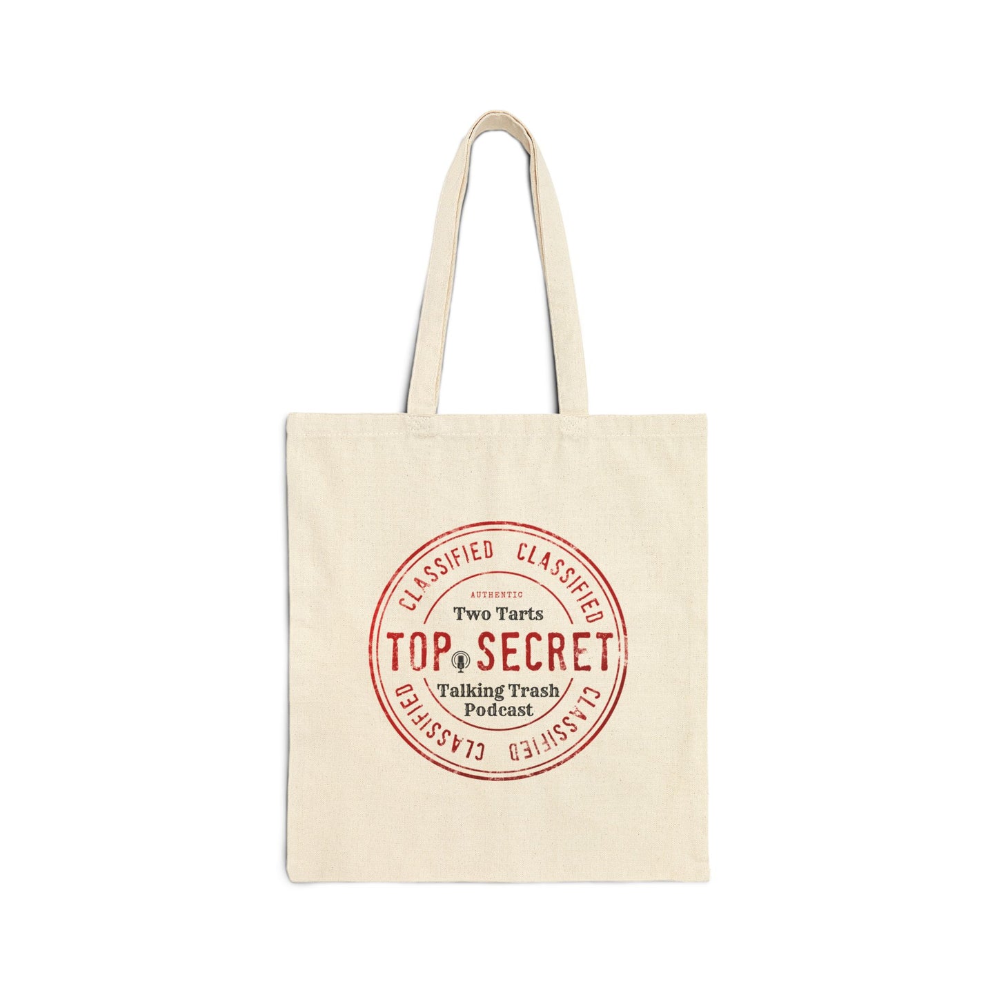 Two Tarts Top Secret Cotton Canvas Tote Bag