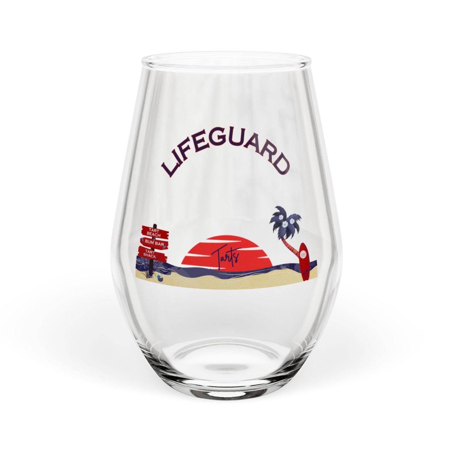 Two Tarts Lifeguard Stemless Wine Glass, 11.75oz