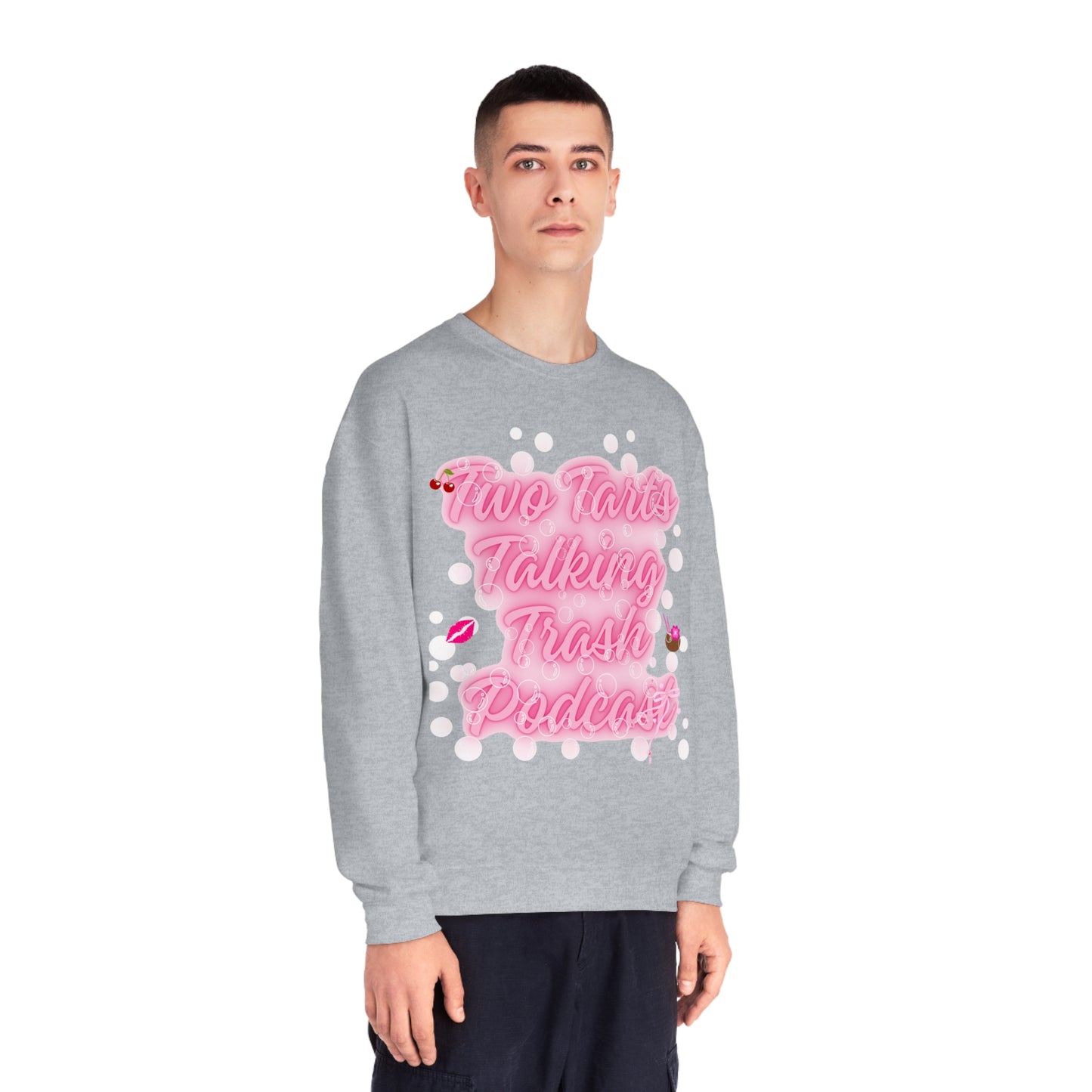 Two Tarts Bubble Pink Unisex Crewneck Sweatshirt