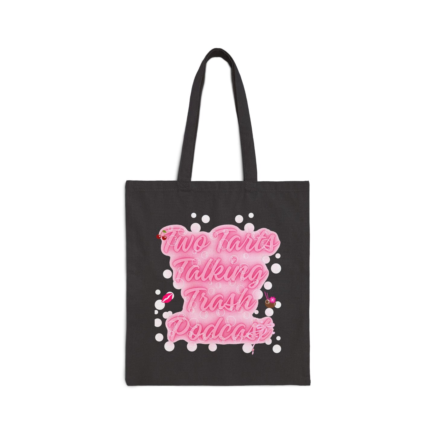 Two Tarts Pink Bubble Cotton Canvas Tote Bag