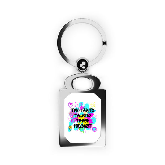 Two Tarts Graffiti Rectangle Photo Keyring