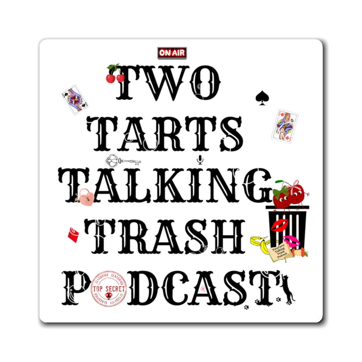 Two Tarts Talking Trash Cherries Magnets