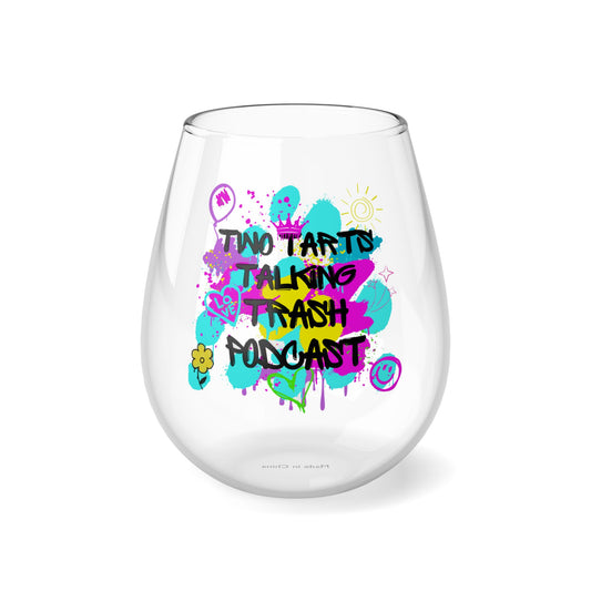 Two Tarts Graffiti Stemless Wine Glass, 11.75oz